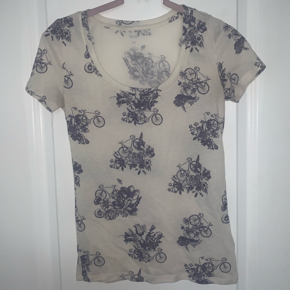 Urban Outfitters Bicycle & Floral Printed Tee